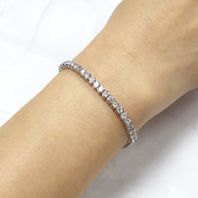 Load image into Gallery viewer, IS001S Rhodium Tennis Bracelet
