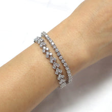 Load image into Gallery viewer, IS002S Rhodium Tennis Bracelet
