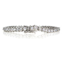 Load image into Gallery viewer, IS002S Rhodium Tennis Bracelet
