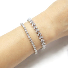 Load image into Gallery viewer, IS006S Rhodium Tennis Bracelet
