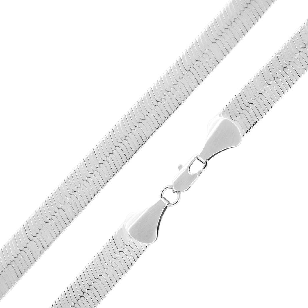 S5000 9MM Silver Herringbone Chain