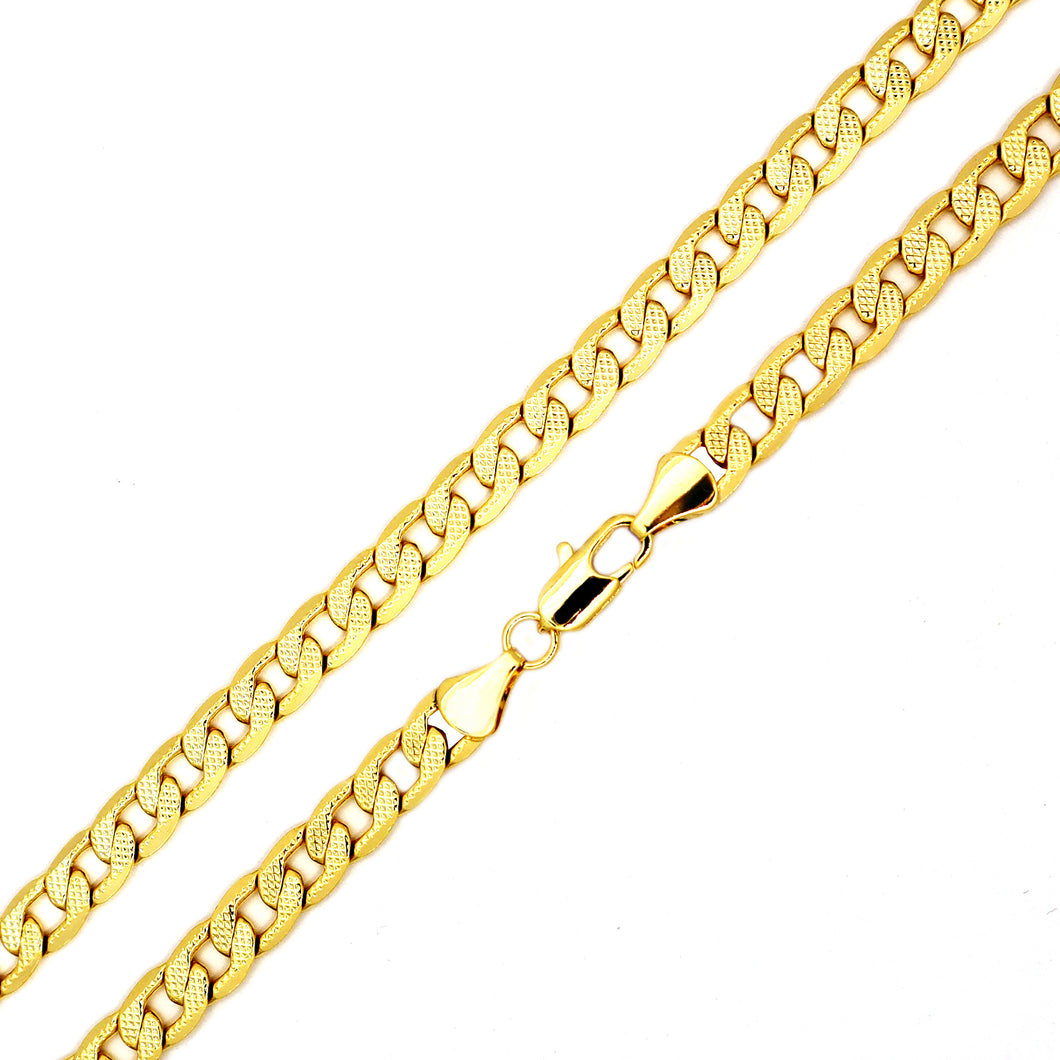 BQ116 7MM Frosted Cuban Chain