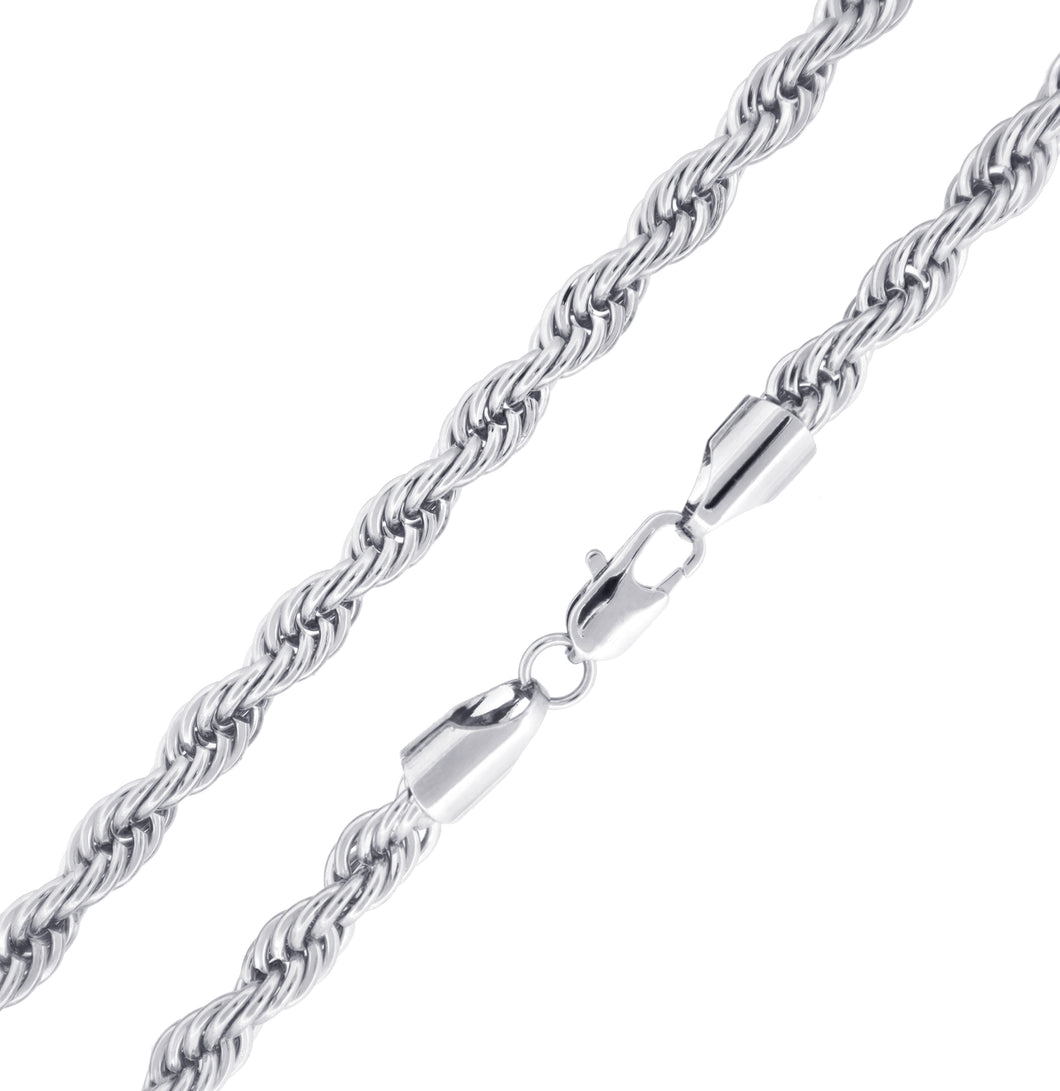 S403 6MM Silver Rope Chain