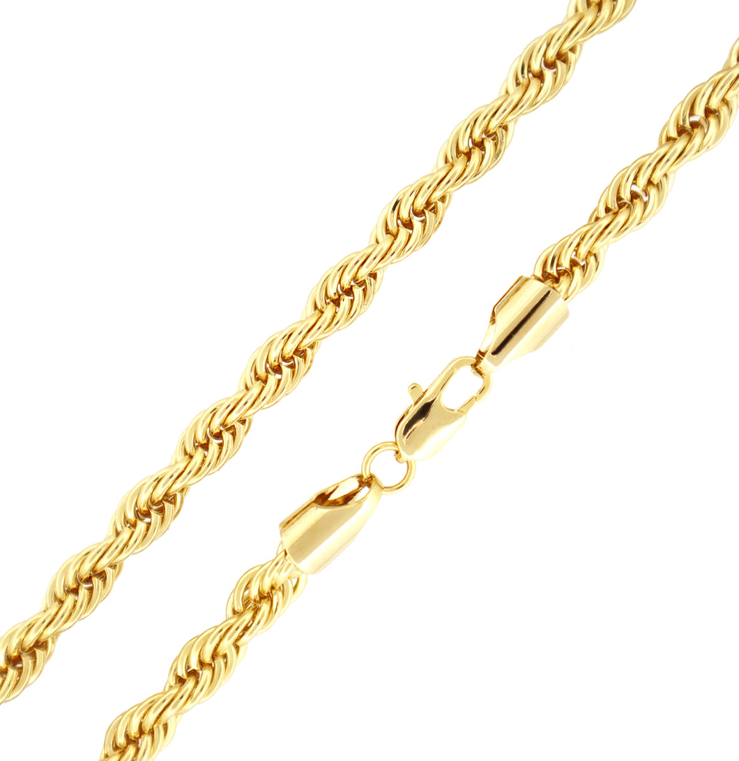 C403 6MM Gold Rope Chain