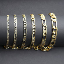 Load image into Gallery viewer, DG116 7MM Concave Textured Figaro Chain
