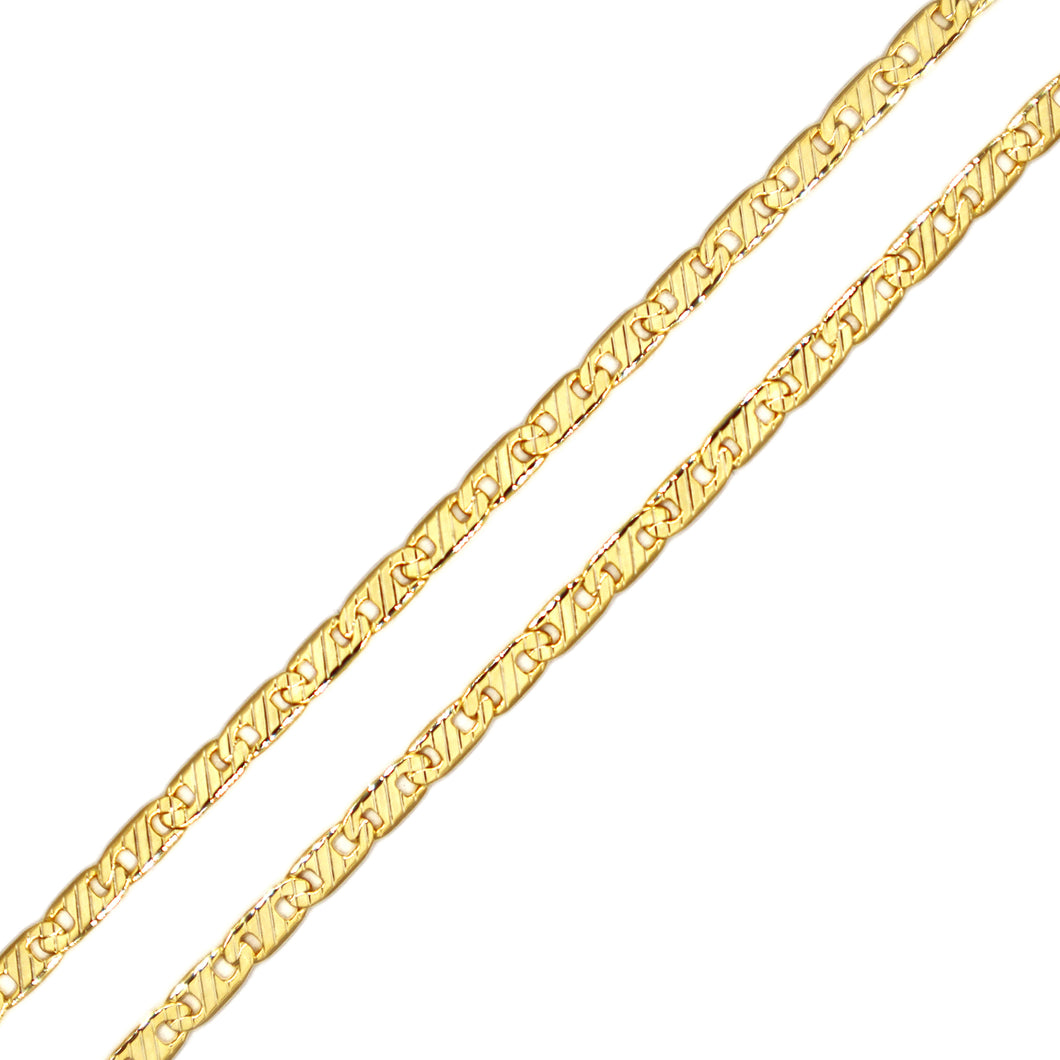 GW303 2MM Gold Thin Mariner Chain