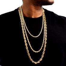 Load image into Gallery viewer, TC409 9MM Gold Rope Chain

