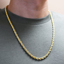 Load image into Gallery viewer, C403 6MM Gold Rope Chain
