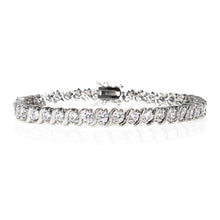 Load image into Gallery viewer, IS007S Rhodium Tennis Bracelet
