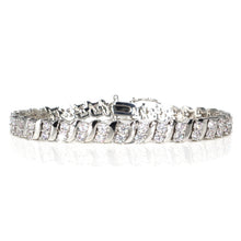 Load image into Gallery viewer, IS021S Rhodium Tennis Bracelet
