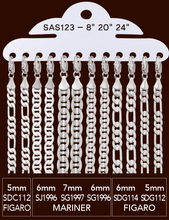 Load image into Gallery viewer, SAS123 Assorted Chain Pack 8" 20" 24"inch