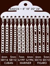 Load image into Gallery viewer, SAS124 Assorted Chain Pack 8" 18" 20" 24"inch