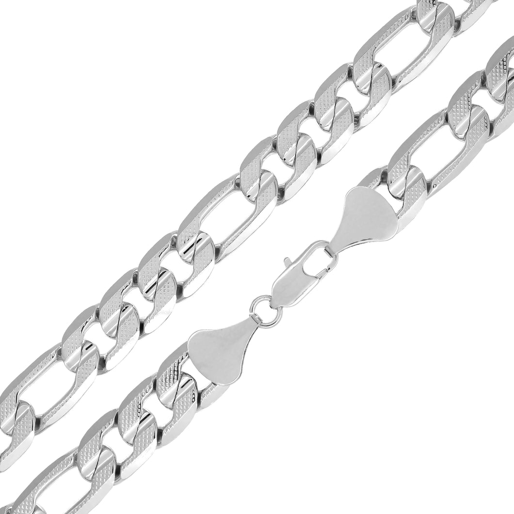SDG130 12MM Concave Textured Figaro Chain