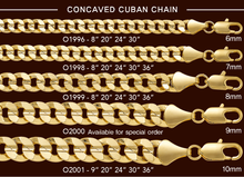 Load image into Gallery viewer, O1999 8MM Concaved Cuban Chain
