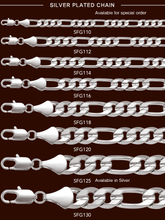 Load image into Gallery viewer, SFG120 9MM Concaved Figaro Chain
