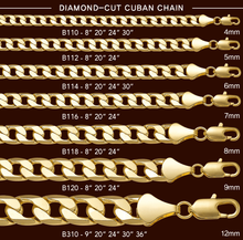 Load image into Gallery viewer, B118 8MM Diamond Cut Cuban Chain
