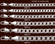 Load image into Gallery viewer, SBB118 8MM Double Sided Cuban Chain
