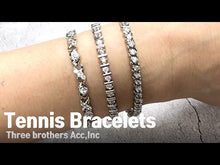 Load and play video in Gallery viewer, IS007S Rhodium Tennis Bracelet
