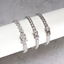 Load image into Gallery viewer, IS003S Rhodium Tennis Bracelet
