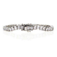 Load image into Gallery viewer, IS004S Rhodium Tennis Bracelet
