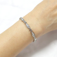 Load image into Gallery viewer, IS005S Rhodium Tennis Bracelet
