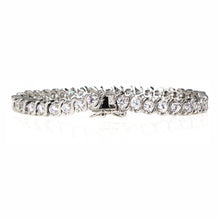 Load image into Gallery viewer, IS007S Rhodium Tennis Bracelet
