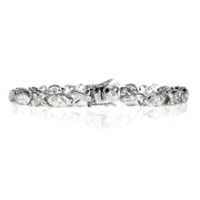 Load image into Gallery viewer, IS014S Rhodium Tennis Bracelet
