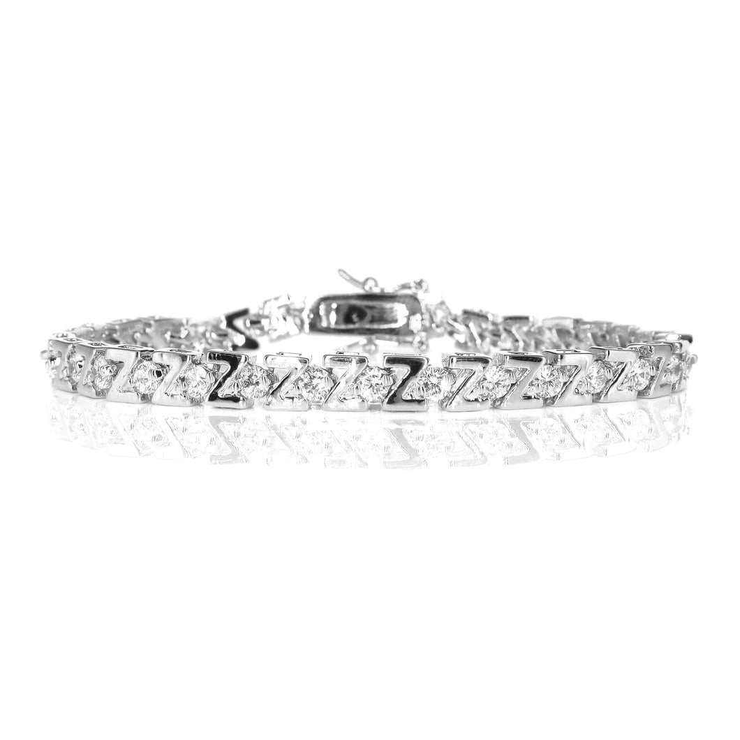 IS015S Rhodium Tennis Bracelet