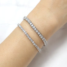Load image into Gallery viewer, IS019S Rhodium Tennis Bracelet
