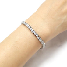 Load image into Gallery viewer, IS019S Rhodium Tennis Bracelet
