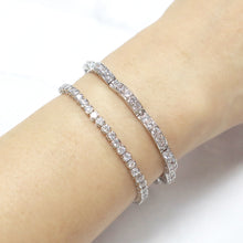 Load image into Gallery viewer, IS020S Rhodium Tennis Bracelet
