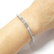 Load image into Gallery viewer, IS020S Rhodium Tennis Bracelet
