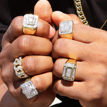 Cargar imagen en el visor de la galería, BJ242 Men&#39;s Gold Ring
