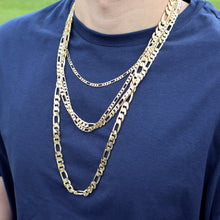 Load image into Gallery viewer, FG125 11MM Concaved Figaro Chain
