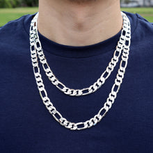 Cargar imagen en el visor de la galería, SFG116 7MM Concaved Figaro Chain
