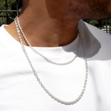 Cargar imagen en el visor de la galería, S400 3MM Silver Rope Chain
