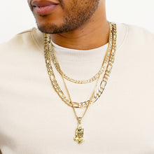 Load image into Gallery viewer, DG116 7MM Concave Textured Figaro Chain
