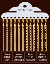 Cargar imagen en el visor de la galería, AK123 Assorted Anklet Pack Set of 12 (10 Inch)
