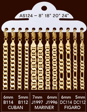 Cargar imagen en el visor de la galería, AS124 Assorted Chain Pack 8&quot; 18&quot; 20&quot; 24&quot;inch
