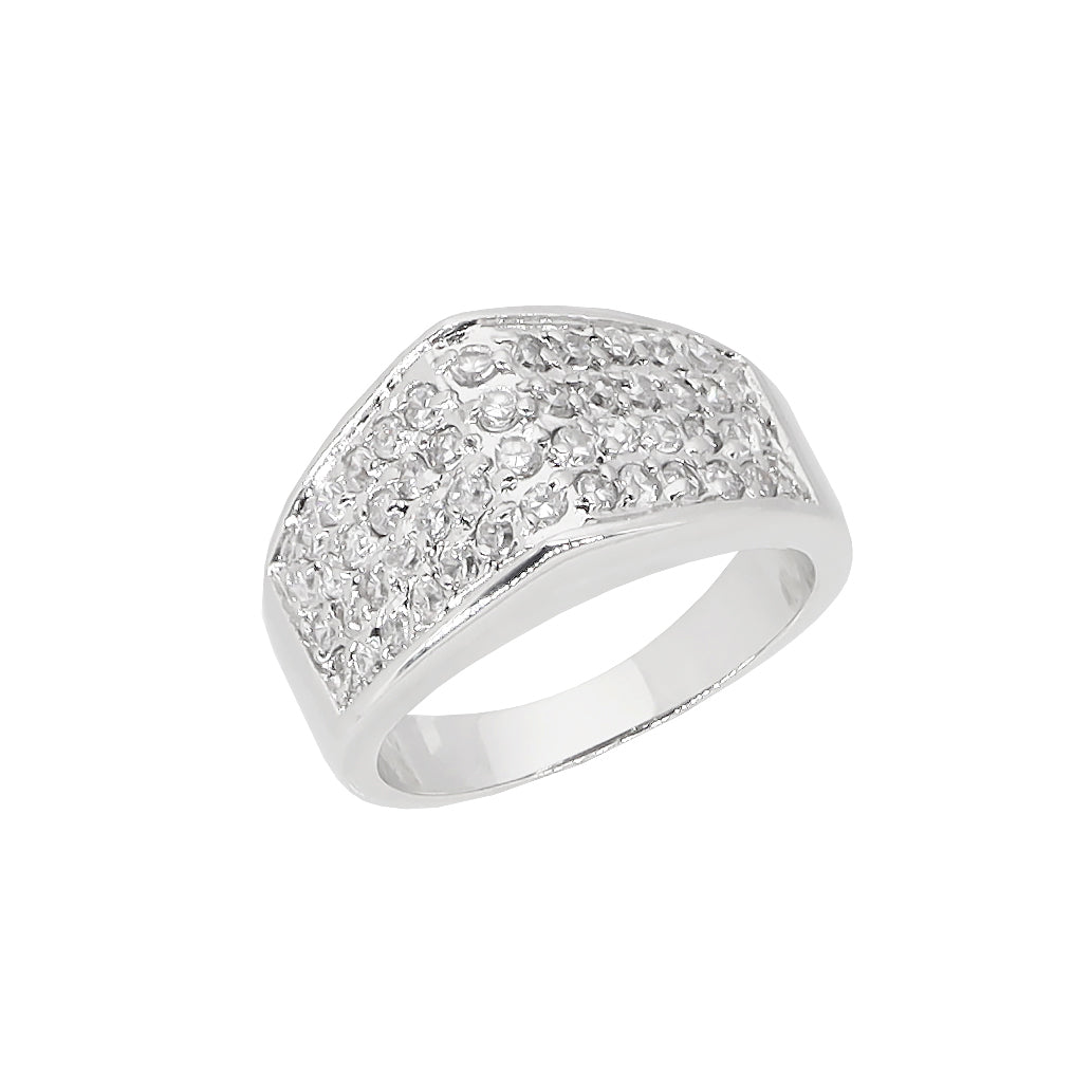 BJ416 Women's Rhodium Ring