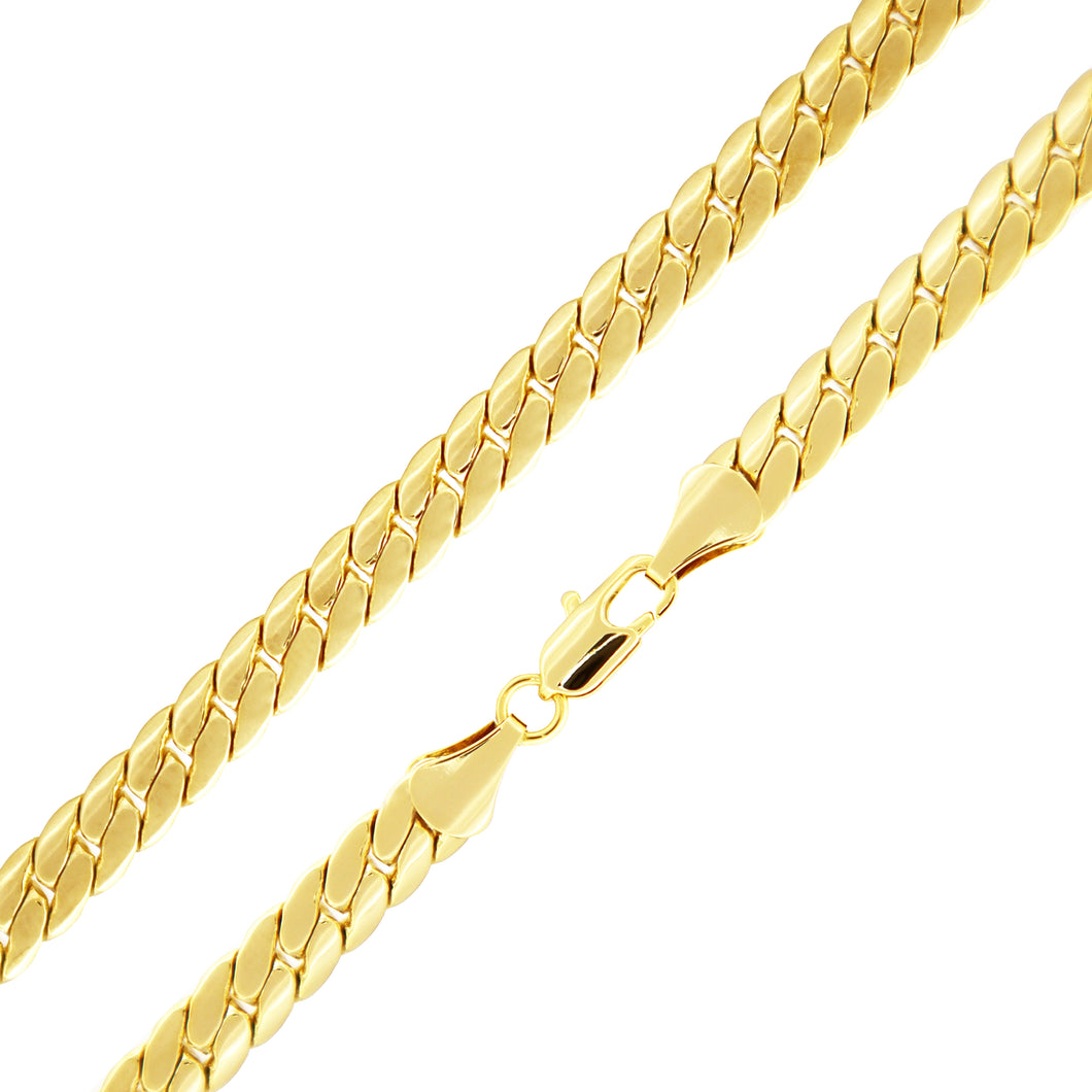 BR116 7MM Gold Miami Cuban Chain