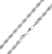 Load image into Gallery viewer, S403 6MM Silver Rope Chain
