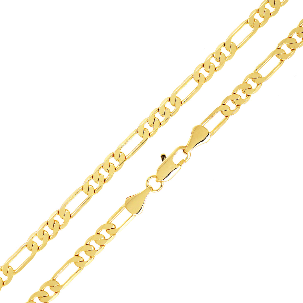 DC112 5MM Gold Diamond Cut Figaro Chain