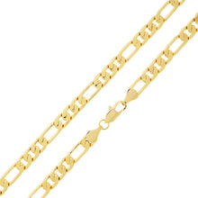 Cargar imagen en el visor de la galería, DC114 6MM Gold Diamond Cut Figaro Chain
