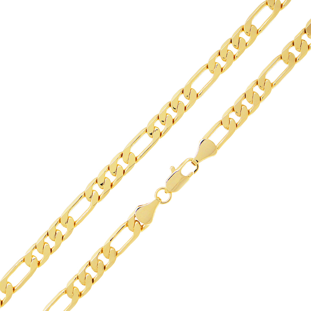 DC114 6MM Gold Diamond Cut Figaro Chain