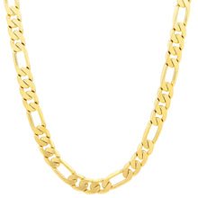 Cargar imagen en el visor de la galería, DC118 8MM Gold Diamond Cut Figaro Chain
