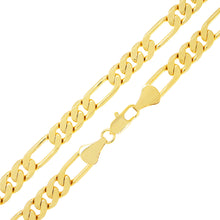 Load image into Gallery viewer, DC118 8MM Gold Diamond Cut Figaro Chain
