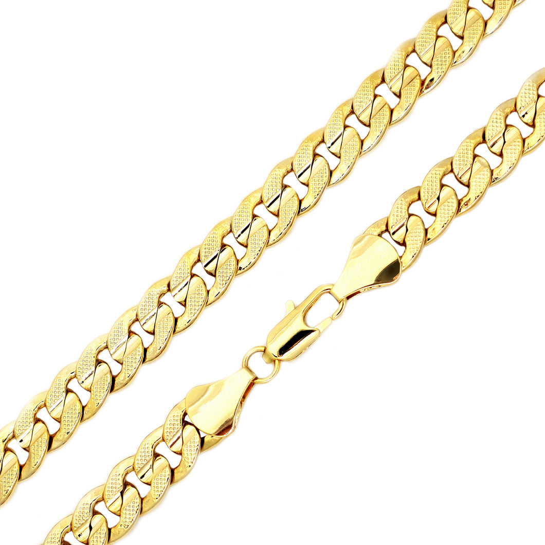 DG2001 10MM Concave Textured Cuban Chain