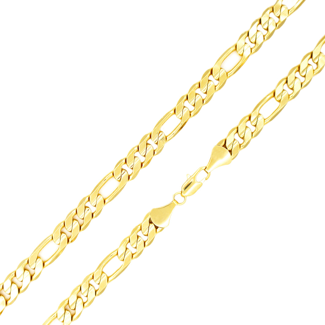 FG118 8MM Concaved Figaro Chain