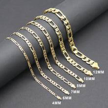 Cargar imagen en el visor de la galería, &lt;transcy&gt;DG123 Cadena Figaro con textura cóncava de 10 mm&lt;/transcy&gt;
